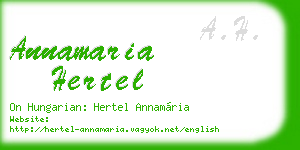 annamaria hertel business card
